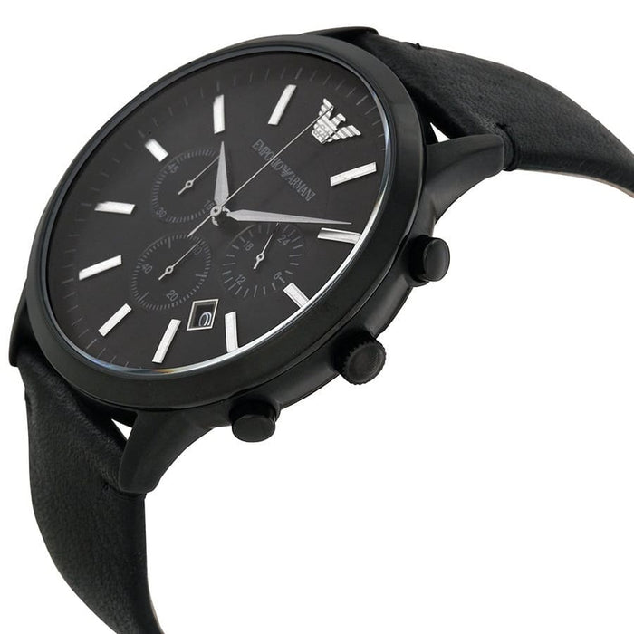 Emporio Armani AR2461 Black Leather Men's Watch