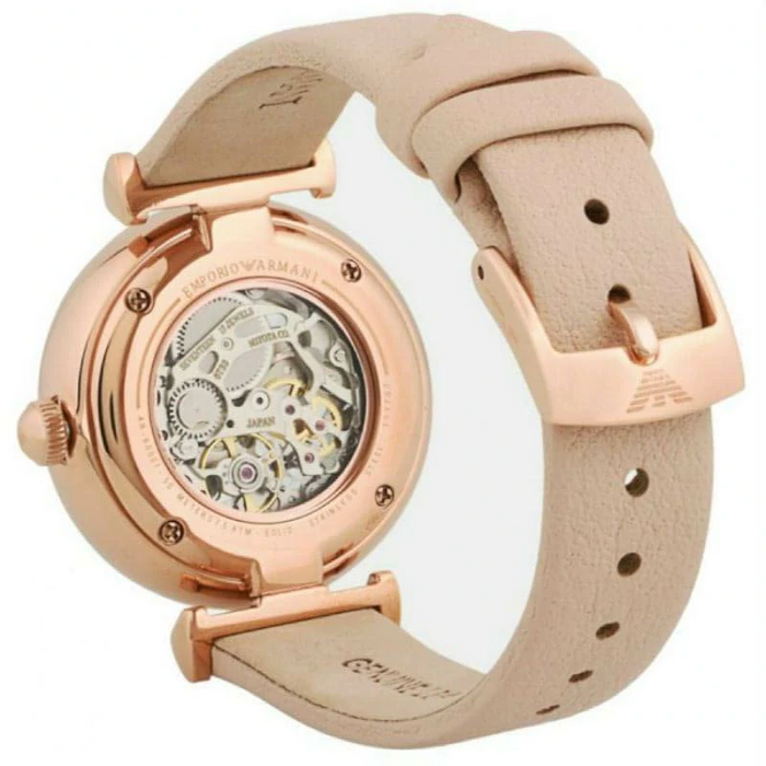 Emporio Armani Ladies  Meccanico Beige Watch AR60001