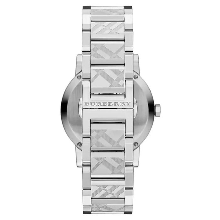 Burberry BU9144 Check Stamped Ladies Silver Watch