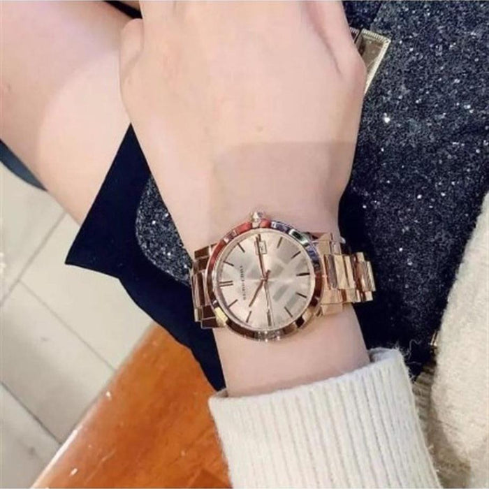 Burberry The City Ladies Rose Gold Watch BU9146