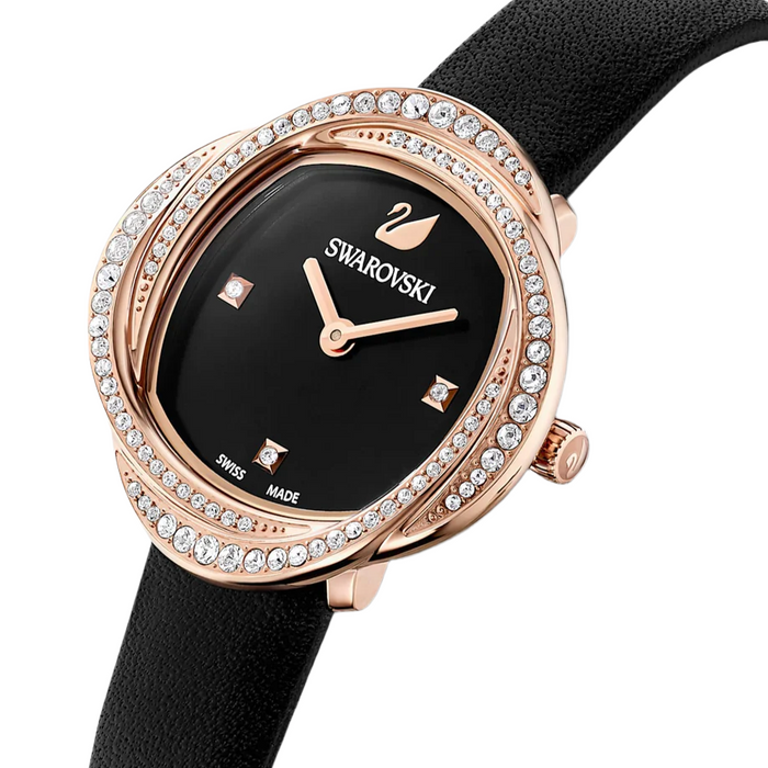 Swarovski 5552421 Crystal Flower Ladies Black Watch