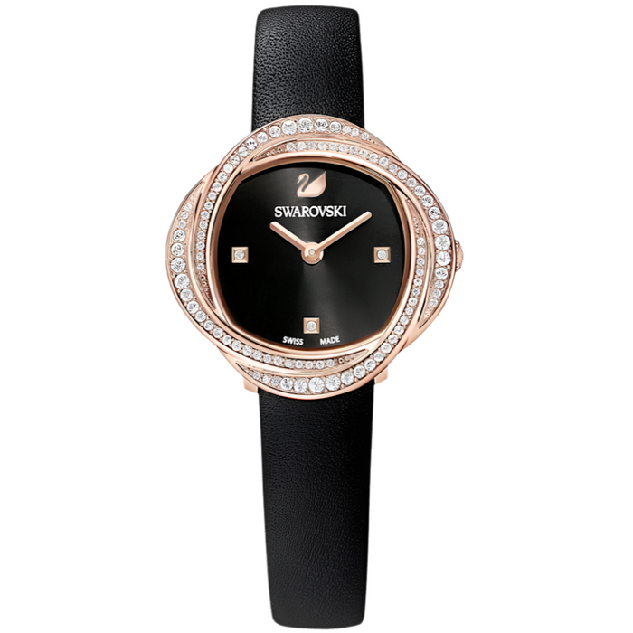 Swarovski 5552421 Crystal Flower Ladies Black Watch