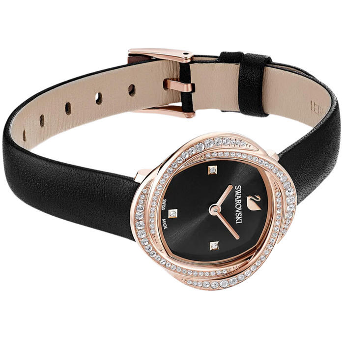 Swarovski 5552421 Crystal Flower Ladies Black Watch