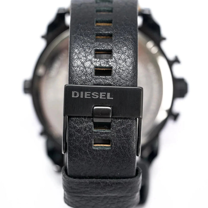 Diesel DZ7127 Big Daddy Black Leather Chronograph Men's Watch