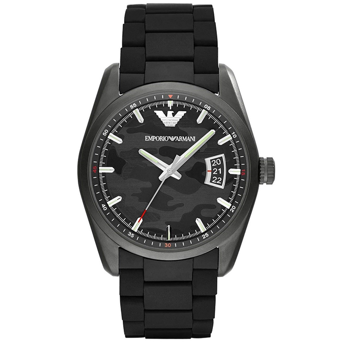 Emporio Armani  AR6052 Camouflage Black Stainless Steel Men's Watch