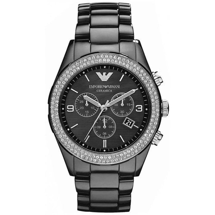 Emporio Armani Ladies Ceramica Black Watch AR1455