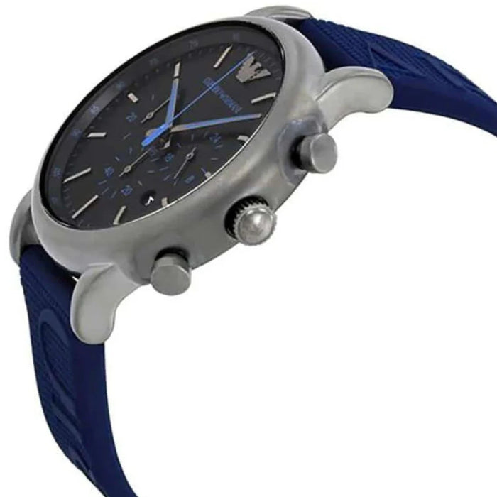 Emporio Armani  AR11023 Luigi Blue Rubber Chronograph Men's Watch