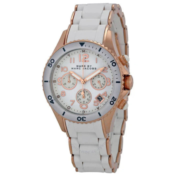 Marc Jacobs MBM2547 Rock Two-Tone Rose Gold Chronograph Ladies Watch