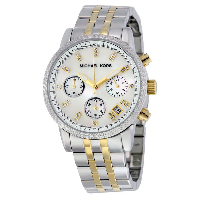 Michael Kors Ritz Tri-tone Chrono Ladies Two-Tone Watch MK5057