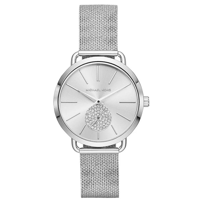 Michael Kors Portia Ladies Silver Watch MK3843