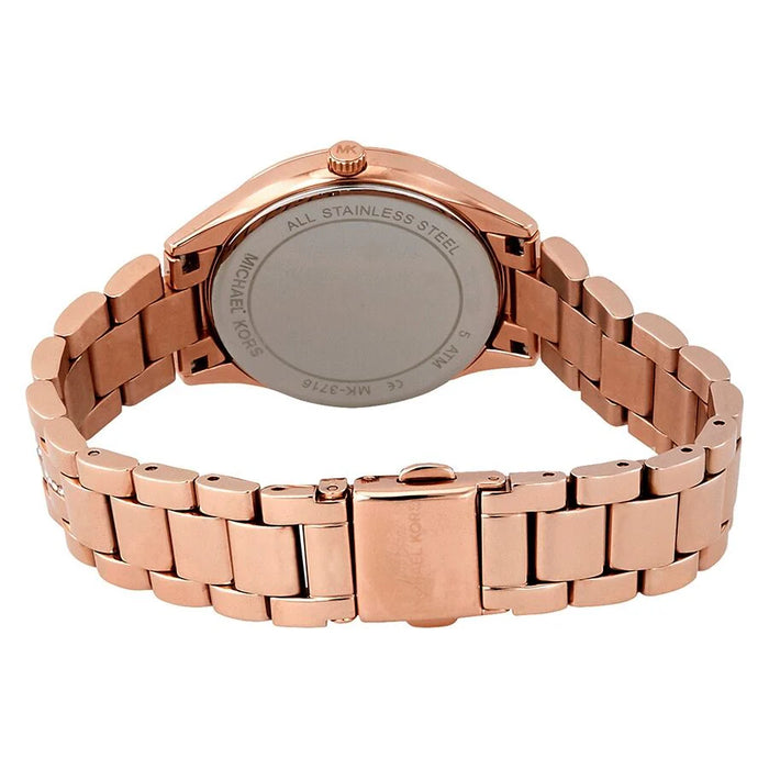 Michael Kors Mini Lauryn Ladies Rose Gold Watch MK3716