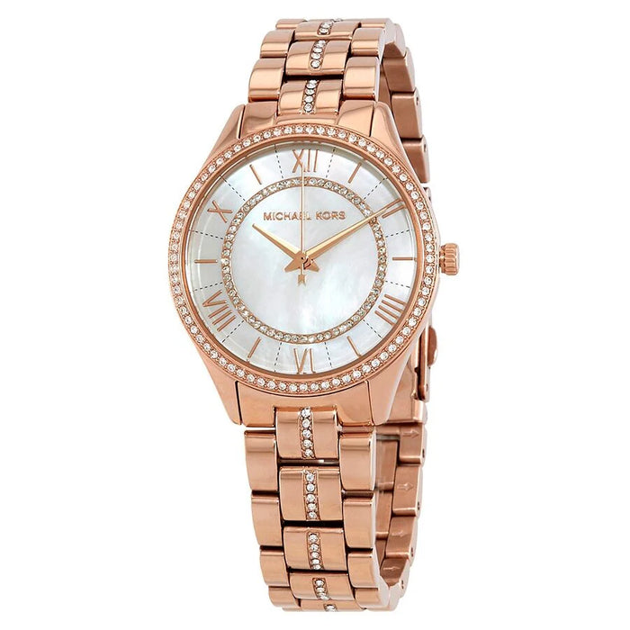 Michael Kors Mini Lauryn Ladies Rose Gold Watch MK3716