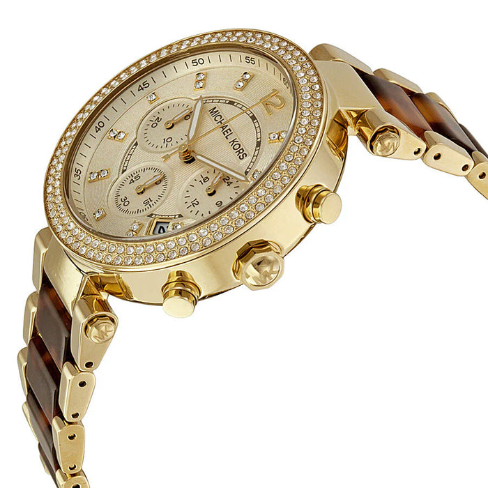 Michael Kors Parker Chrono Ladies Gold Watch MK5688