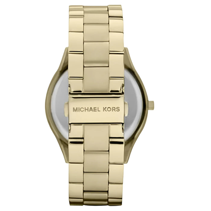 Michael Kors Ladies Slim Runway Gold Watch MK3264