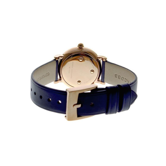 Marc Jacobs MJ1539 Mini Navy Blue Leather Ladies Watch