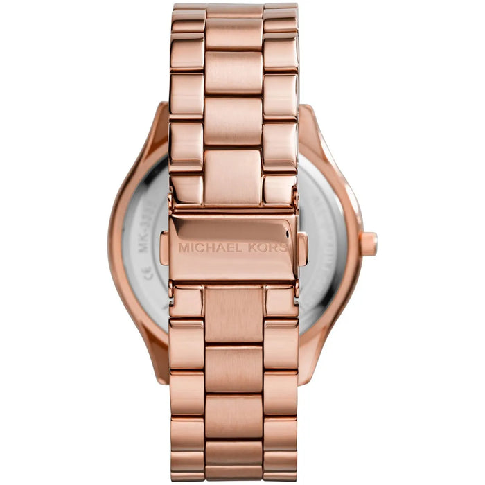 Michael Kors Ladies Slim Runway Rose Gold Watch MK3336