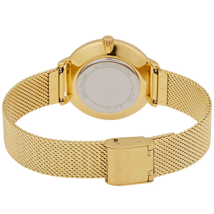 Michael Kors Ladies Gold Mini Pyper Pavé Watch MK4619