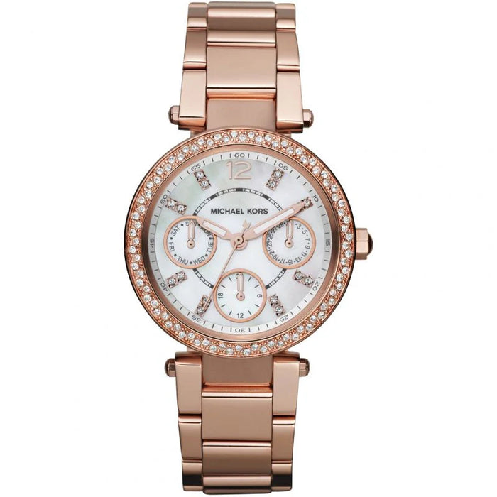 Michael Kors Parker Chrono Ladies Rose Gold Watch MK5616