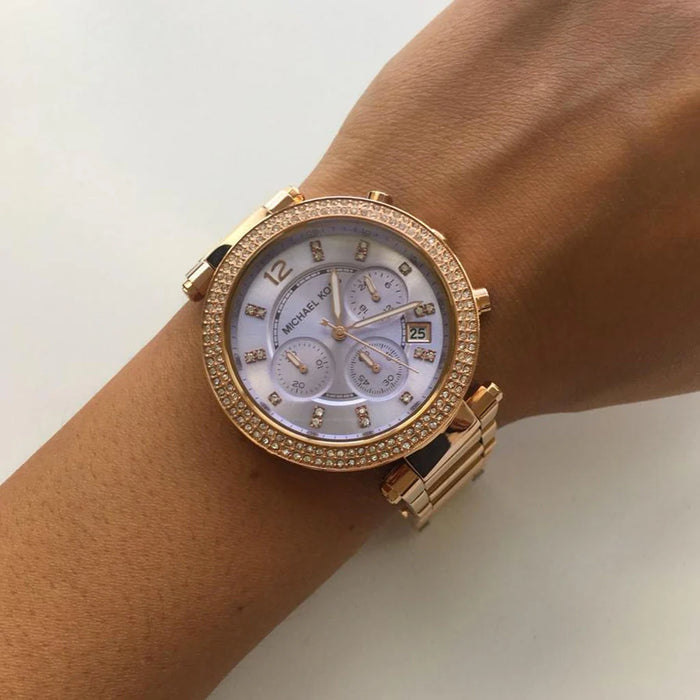 Michael Kors Parker Ladies Rose Gold Watch MK6169