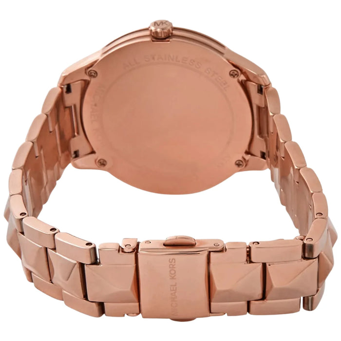 Michael Kors Ladies Rose-Gold Runway Mercer MK6671