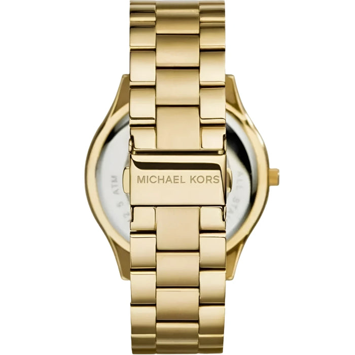 Michael Kors Ladies Slim Runway Gold Watch MK3492