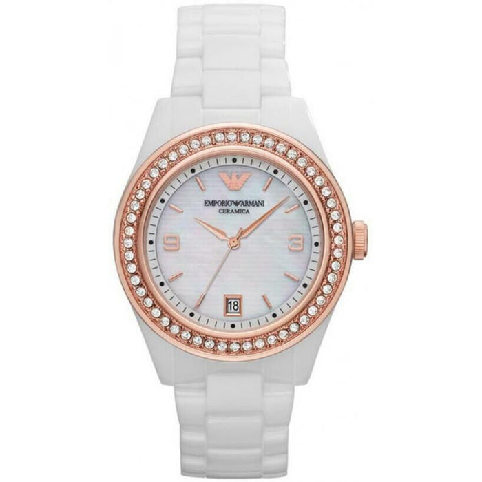 Emporio Armani AR1472 Ceramic White Ladies Watch