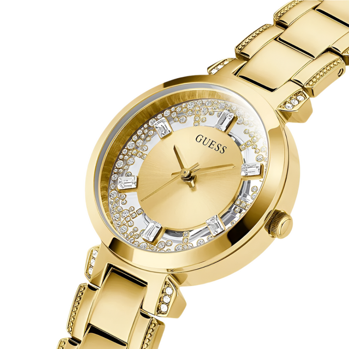 Guess Crystal Gold Ladies Watch GW0470L2