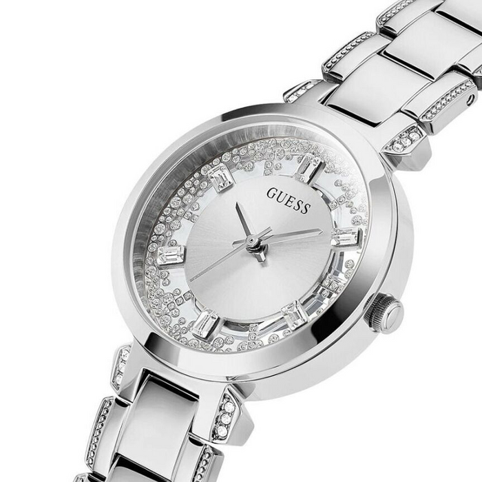 Guess Crystal Silver Ladies Watch GW0470L1