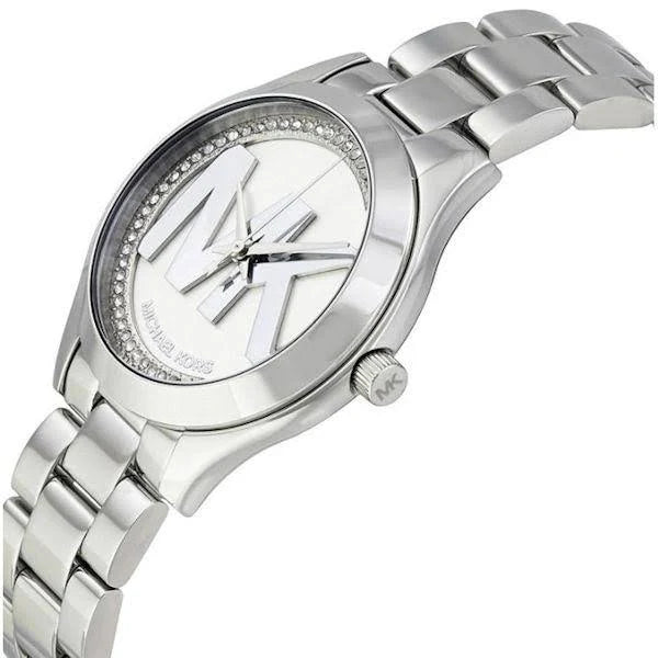 Michael Kors Ladies Mini Slim Runway Silver Watch MK3548