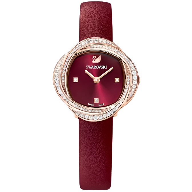 Swarovski 5552780 Crystal Flower Ladies Red Watch