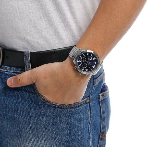 Mens / Gents Blue Chronograph Tommy Hilfiger Designer Watch 1791053