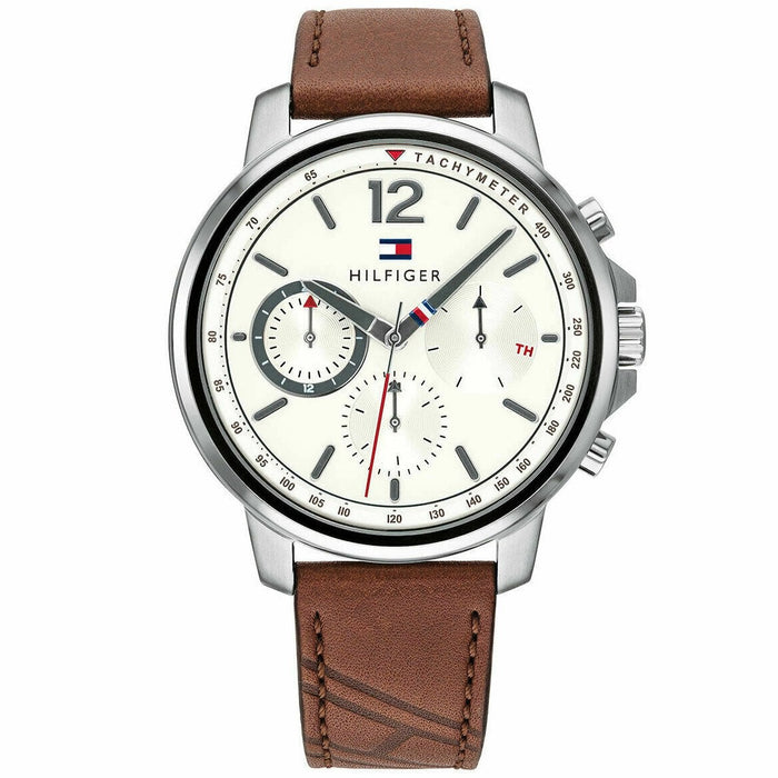 Mens Brown Strap Chronograph Tommy Hilfiger Watch 1791531