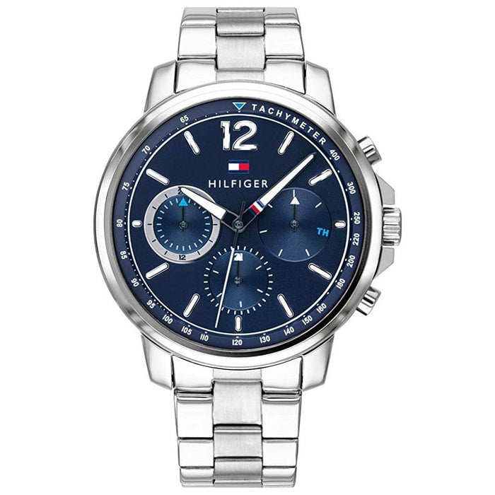 Mens / Gents Blue & Stainless Steel Chronograph Tommy Hilfiger Designer Watch 1791534