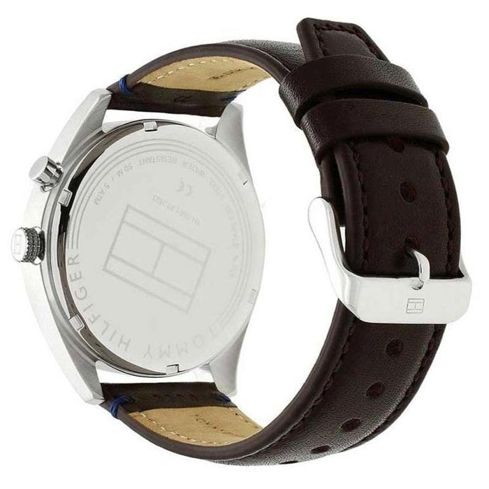 Mens / Gents Deacan Brown Leather Strap Tommy Hilfiger Designer Watch 1791549