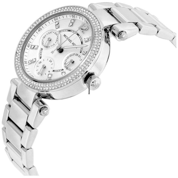 Michael Kors MK5615 Mini Parker Silver Stainless Steel Chronograph Ladies Watch