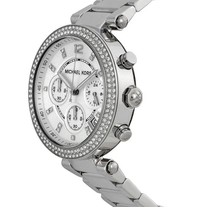 Michael Kors MK5353 Parker Silver Chronograph Ladies Watch