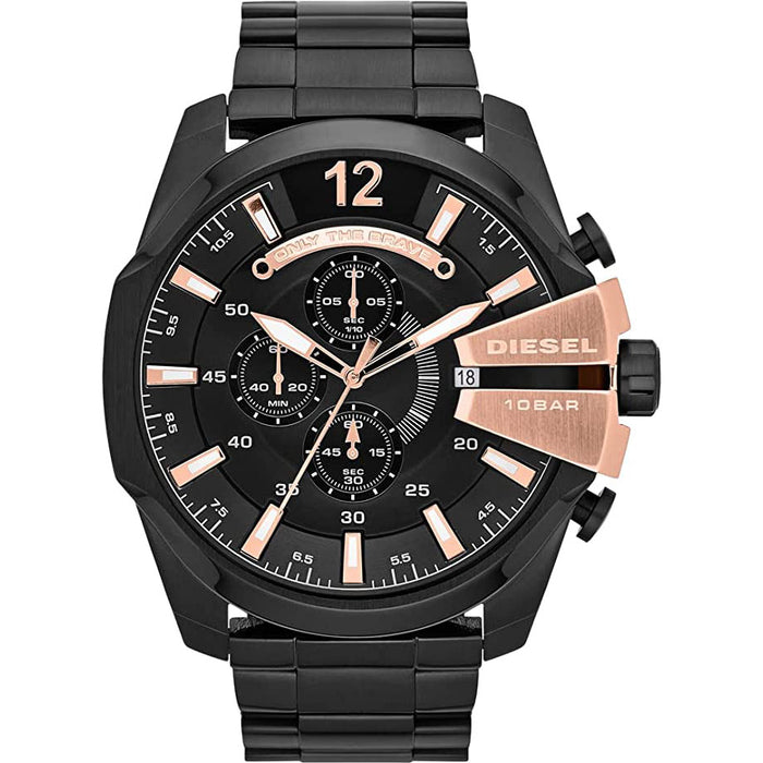 Diesel DZ4309 Mega Chief Black Rose Gold Chronograph Men's Watch