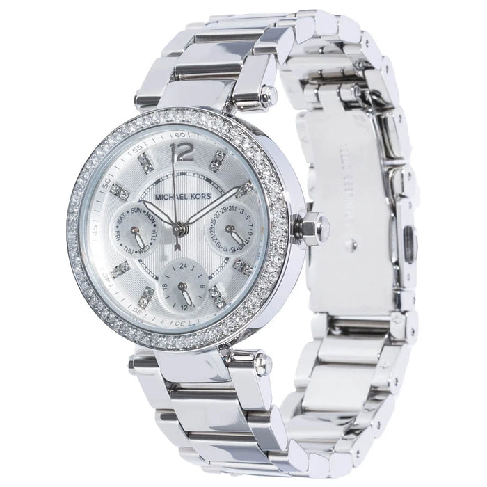 Michael Kors MK5615 Mini Parker Silver Stainless Steel Chronograph Ladies Watch