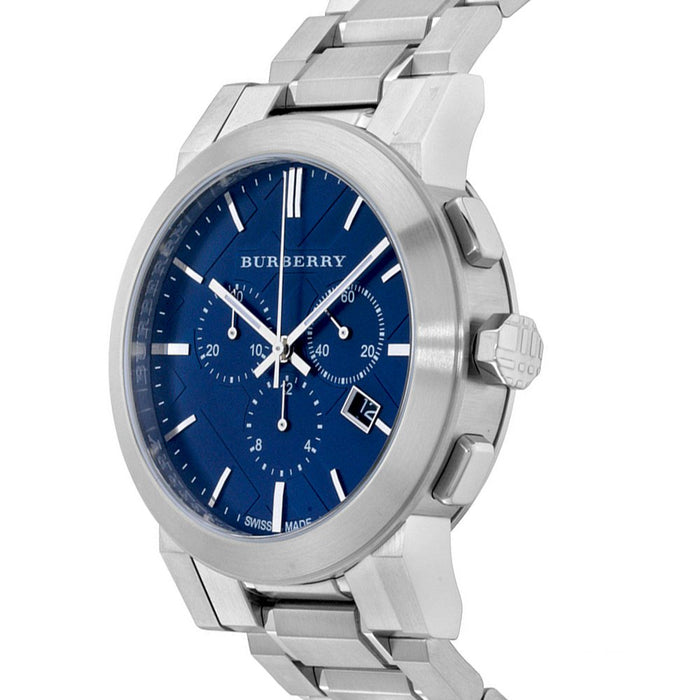 Burberry BU9363 Blue Dial Silver Stainless Steel Chronograph Men's Watch