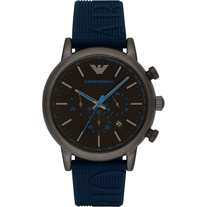 Emporio Armani  AR11023 Luigi Blue Rubber Chronograph Men's Watch