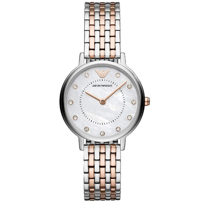 Emporio Armani AR11094 Rose Gold and Silver Stainless Steel  Ladies Watch