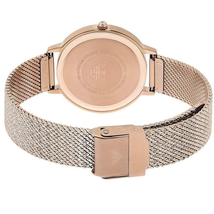 Emporio Armani AR11129 Rose Gold Stainless Steel Mesh Ladies Watch