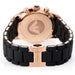 Ladies Black and Rose Gold Silicone Chronograph Emporio Armani Watch AR5905