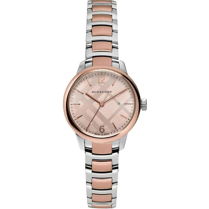 Burberry BU10117 Classic Silver & Rose Gold Two-Tone Stainless Steel Ladies Watch