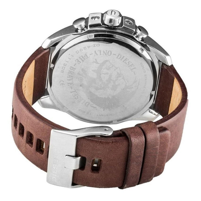 Diesel DZ4290 Mega Chief Brown Leather Chronograph Men's Watch