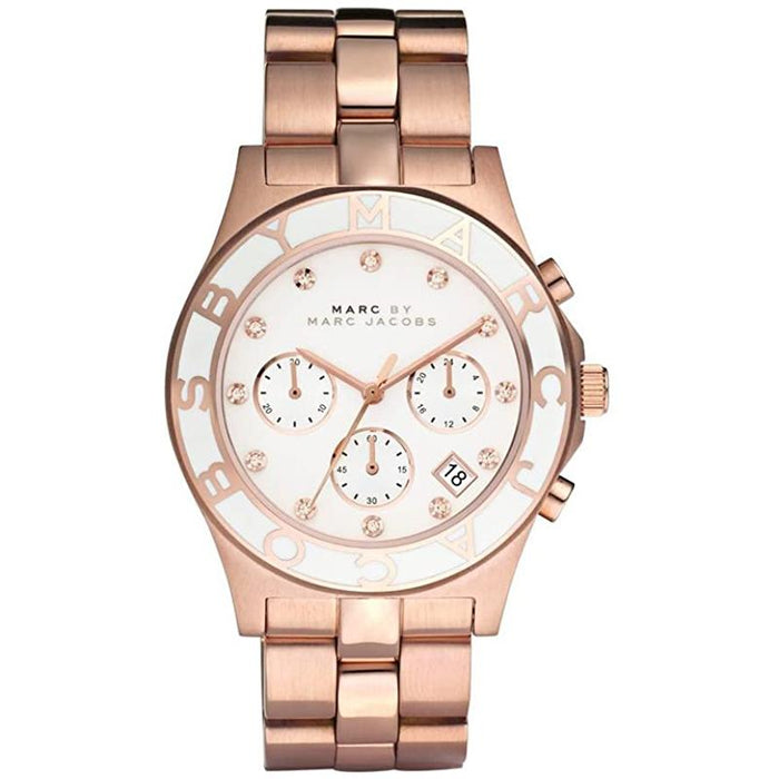 Marc Jacobs MBM3082 Blade Rose Gold Stainless Steel Chronograph Ladies Watch