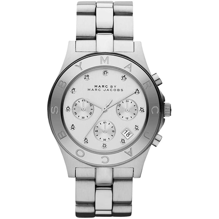 Marc Jacobs MBM3100 Blade Silver Stainless Steel White Ladies Watch