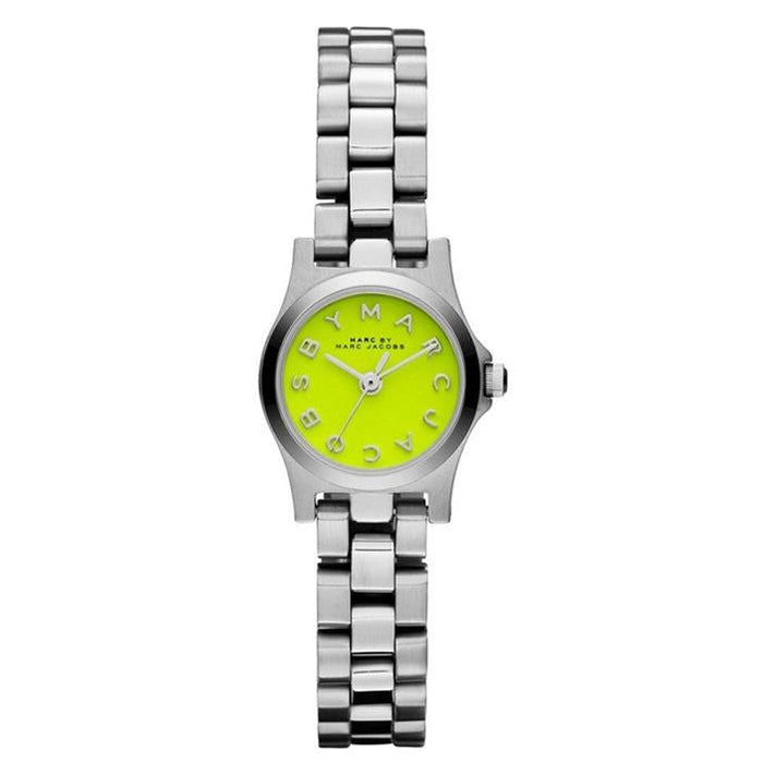 Marc Jacobs MBM3201 Dinky Yellow Dial Silver Stainless Steel Ladies Watch