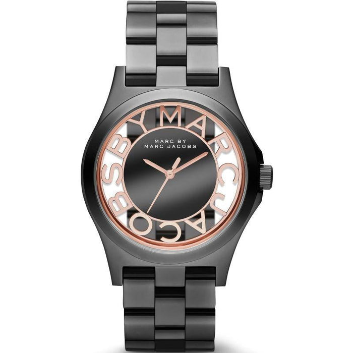 Marc Jacobs MBM3254 Henry Skelton Black Stainless Steel Ladies Watch