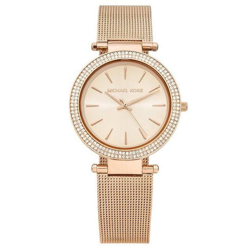 Ladies Darci Rose Gold Mesh Michael Kors Watch MK3369